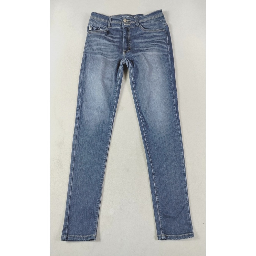 KanCan Jeans Womens 28 Blue Medium Wash Mid Rise Skinny Stretch Denim Casual